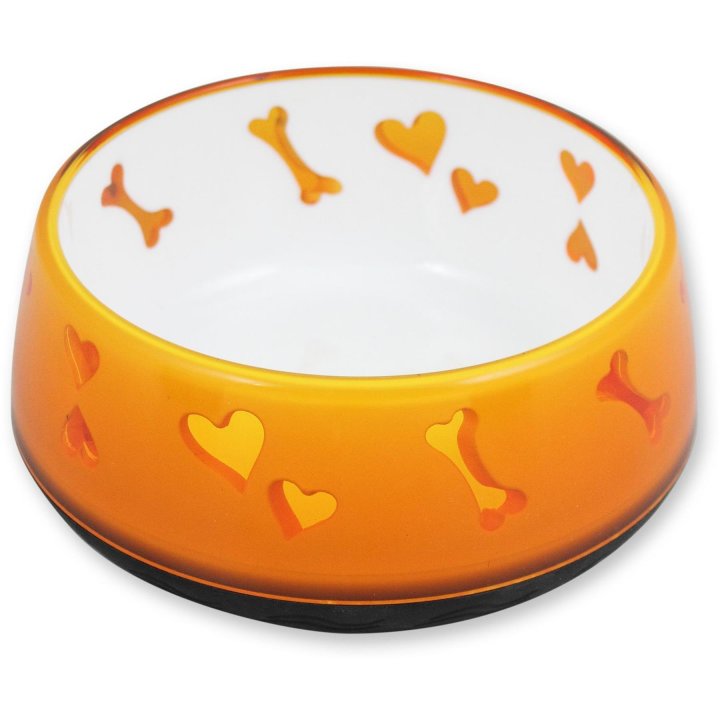 2er sparpack hundenapf wasser und futternapf dog love bowl 2 x 900 ml orange mit gratis spielzeug