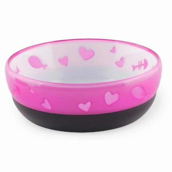 cat love bowl katzennapf 220 ml pink