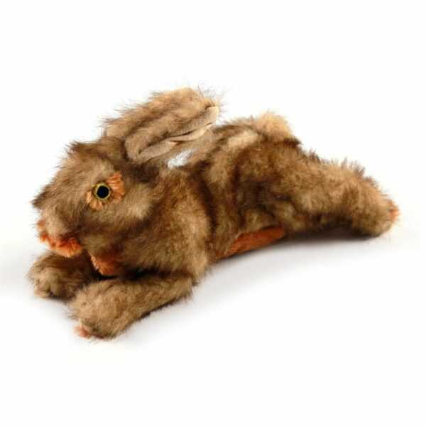classic brown rabbit brauner hase mit quietscher hundespielzeug small