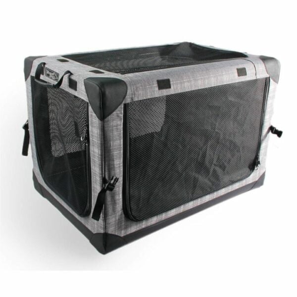faltbare nylonbox transportbox hundebox autobox hundetasche transporthuette 80 x 58 x 58 cm