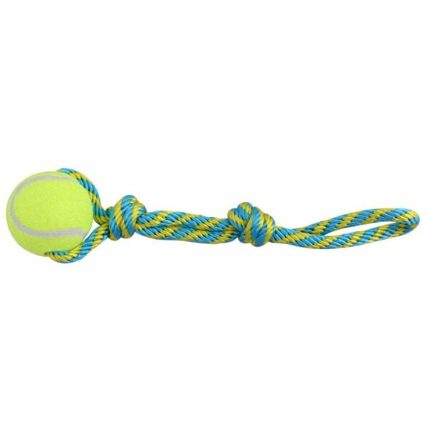 hundespielzeug ball mit wurfseil tennis bouncer toss large
