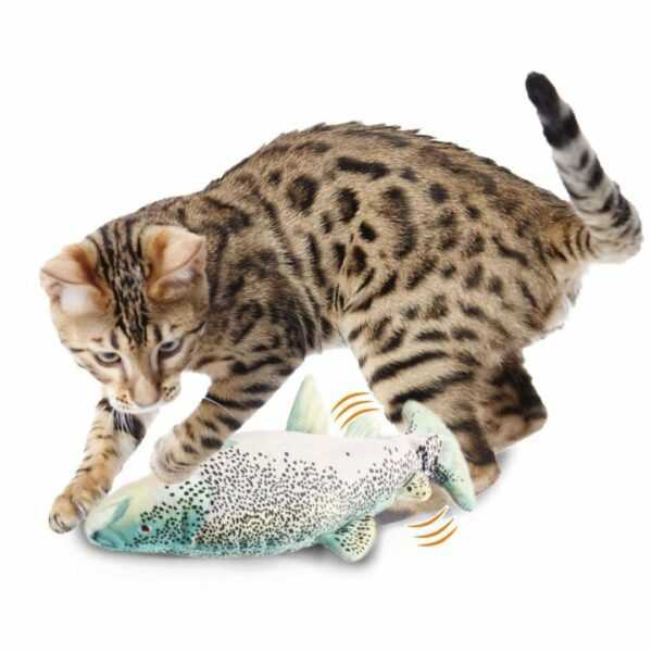 katzenspielzeug zappelfisch forelle mit catnip und silvervine ca 26 cm lang