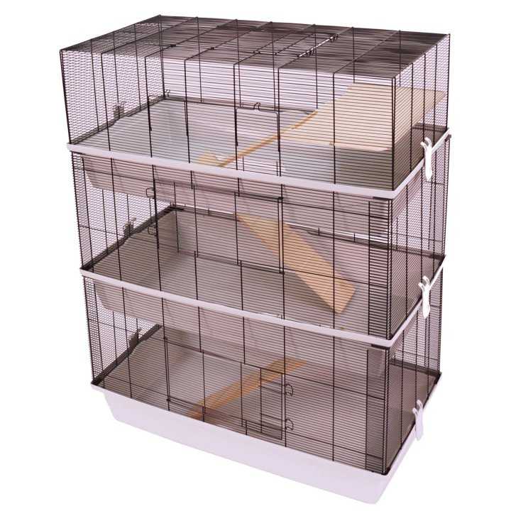 maeuse und hamsterkaefig carlos sky mit 3 etagen und 7 mm verdrahtung