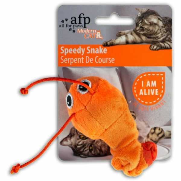 modern cat speedy snake katzenspielzeug orange