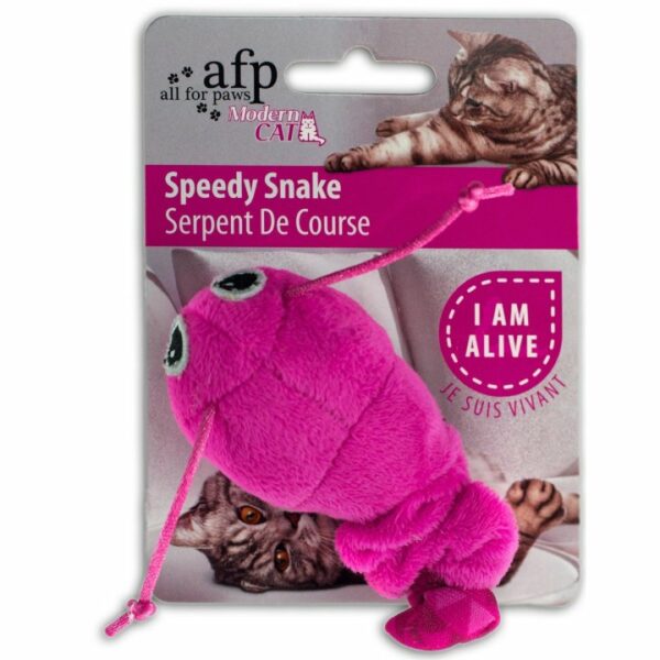 modern cat speedy snake katzenspielzeug rosa
