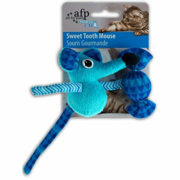 modern cat sweet tooth mouse katzenspielzeug blau
