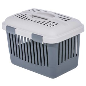 Transportbox Reisebox Haustierbox Öffnung nach oben für Katzen, kleine Hunde, Kleintiere 44,5 x 31,5 x 33 cm