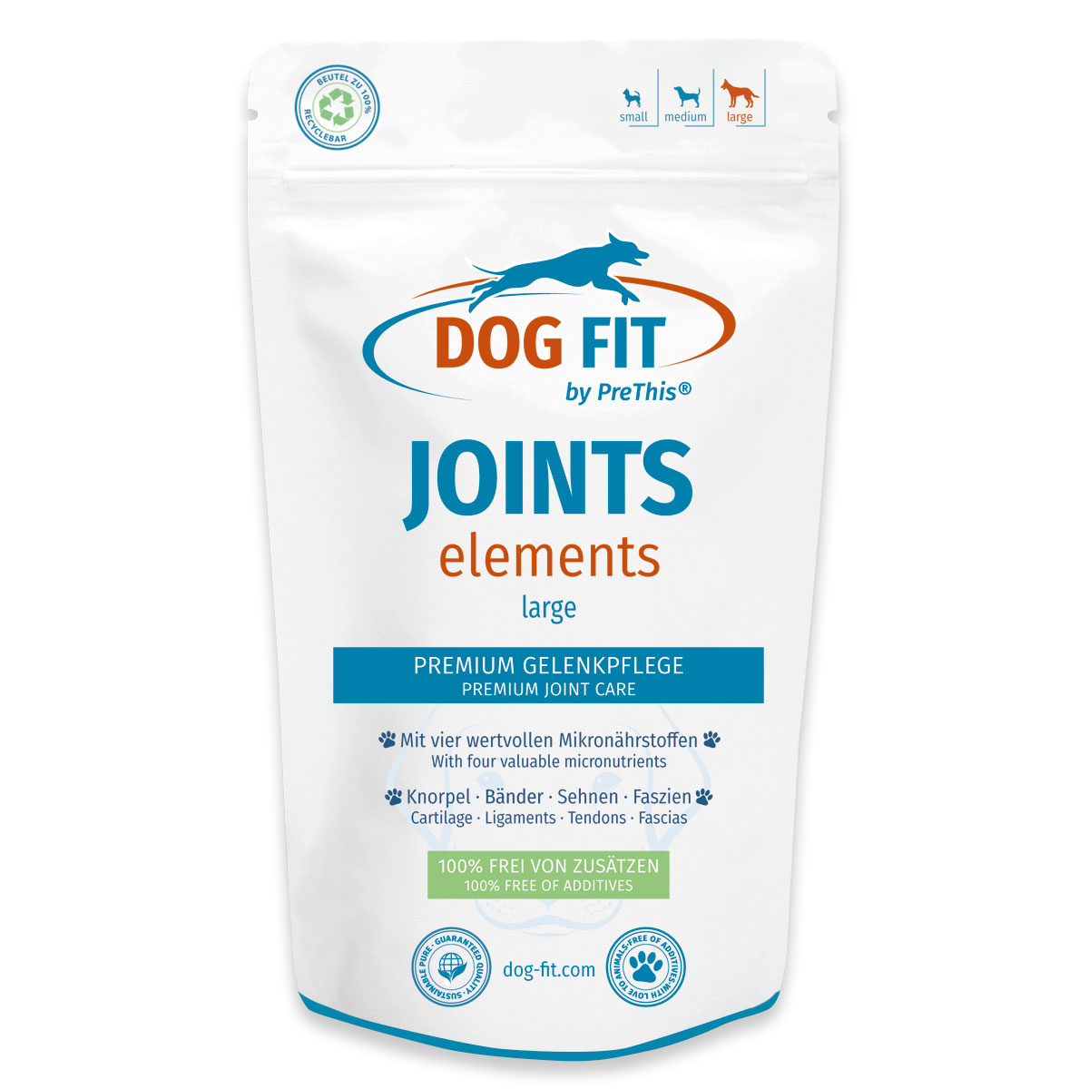 JOINTS elements für die Gelenke großer Hunde ab 25kg | Natürliche Nährstoffe ohne Zusätze | DOG FIT by PreThis | 60 Kapseln 1 JOINTS elements für die Gelenke großer Hunde ab 25kg | Natürliche Nährstoffe ohne Zusätze | DOG FIT by PreThis | 60 Kapseln