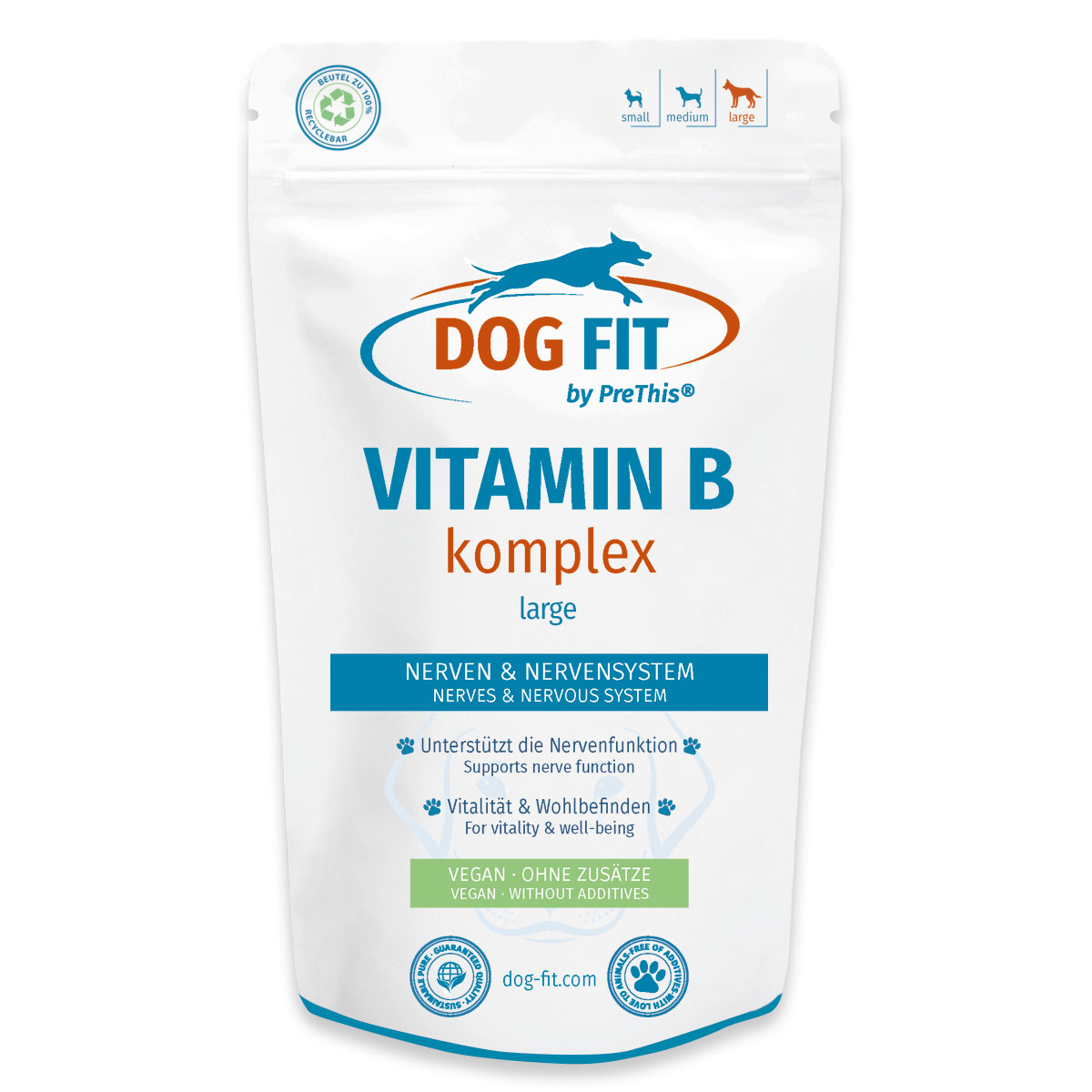Vitamin B Komplex große Hunde für Nervensystem & Wohlbefinden | DOG FIT by PreThis | 60 Kapseln (ab 25kg) | Frei von künstlichen Zusätzen 1 Vitamin B Komplex große Hunde für Nervensystem & Wohlbefinden | DOG FIT by PreThis | 60 Kapseln (ab 25kg) | Frei von künstlichen Zusätzen