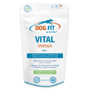 VITAL immun für Darm & Abwehrkräfte deines Hunde | DOG FIT by PreThis mit Pro- & Präbiotika | Vitamine, Colostrum, Propolis | medium 60 Kapseln