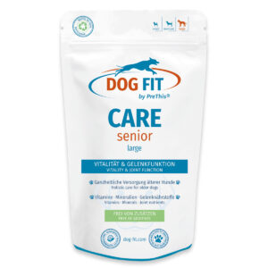 CARE senior Aufbaukur für ältere große Hunde ab 25kg | Vitalität, Gelenke & Anti-Aging | Frei von Zusätzen in DOG FIT by PreThis | 60 Kapseln