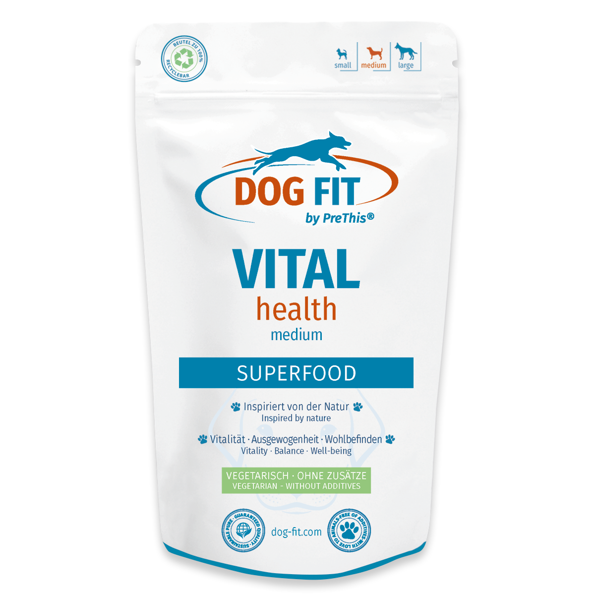 Superfood Topping für Hunde 10-25kg | VITAL health mit Reishi, Shiitake, Kurkuma & Ginseng | DOG FIT by PreThis | 120g 1 Superfood Topping für Hunde 10-25kg | VITAL health mit Reishi, Shiitake, Kurkuma & Ginseng | DOG FIT by PreThis | 120g