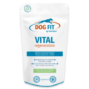 Kollagen & Kieselerde für große Hunde ab 25kg | VITAL regeneration für Bänder, Sehnen & Knorpel | DOG FIT by PreThis | 60 Kps.