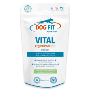 Wirbelsäule & Gelenkkur mittlere Hunde 10-25kg VITAL regeneration | Sehnen, Bänder & Bindegewebe | Kollagen & L-Lysin | 60 Kapseln