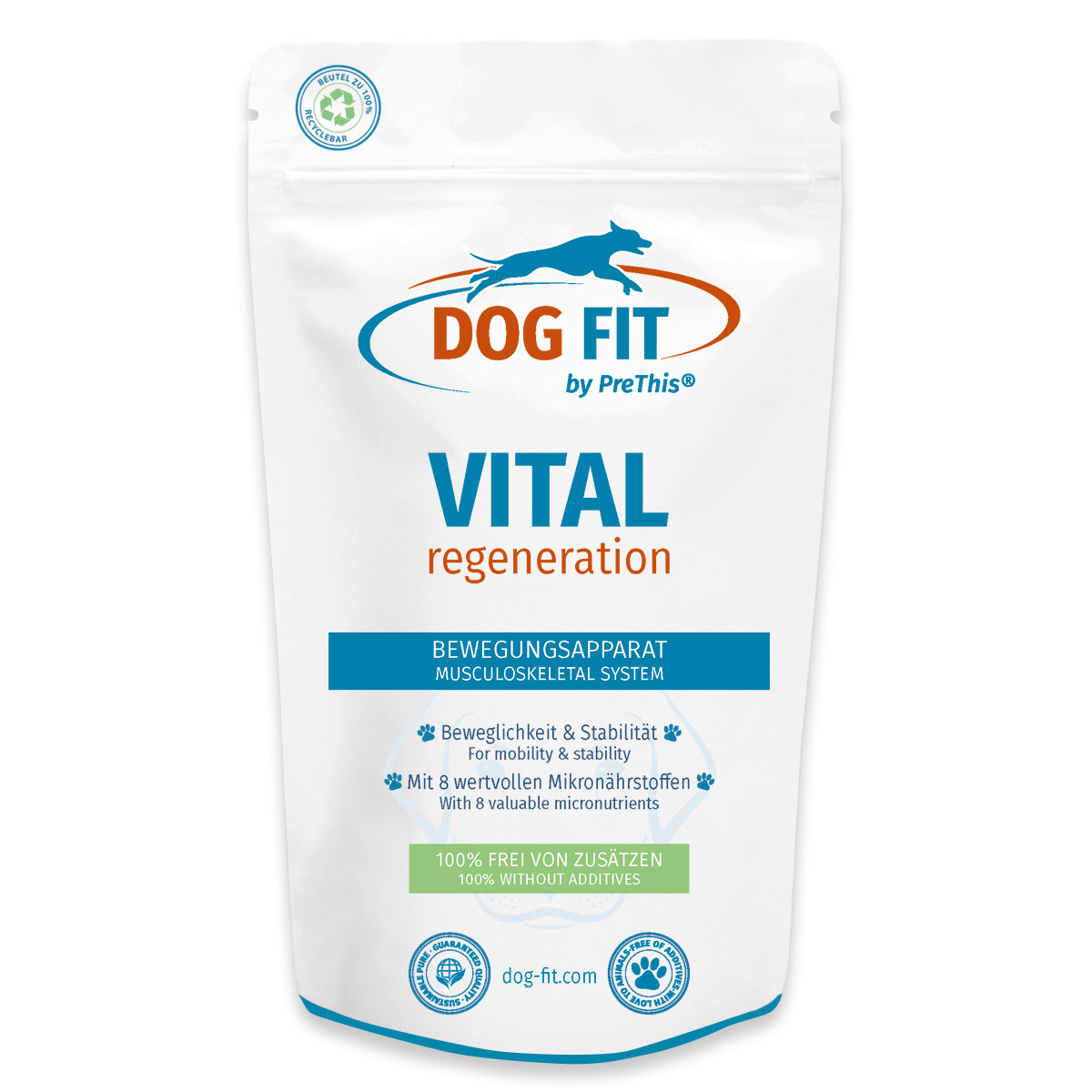 Kollagen & Kieselerde für große Hunde ab 25kg | VITAL regeneration für Bänder, Sehnen & Knorpel | DOG FIT by PreThis | 60 Kps. 1 Kollagen & Kieselerde für große Hunde ab 25kg | VITAL regeneration für Bänder, Sehnen & Knorpel | DOG FIT by PreThis | 60 Kps.